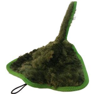 SteelDog Stingray Plush Dog Toy Green Premium Tough Squeaky Tennis Ball Crinkle